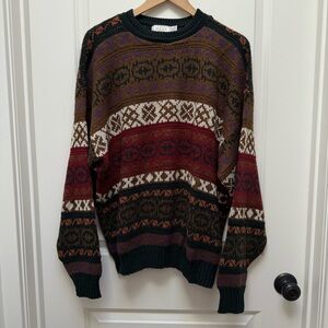 Vintage The Men's Store by Sears Eclectic Grandpa Sweater Size XL